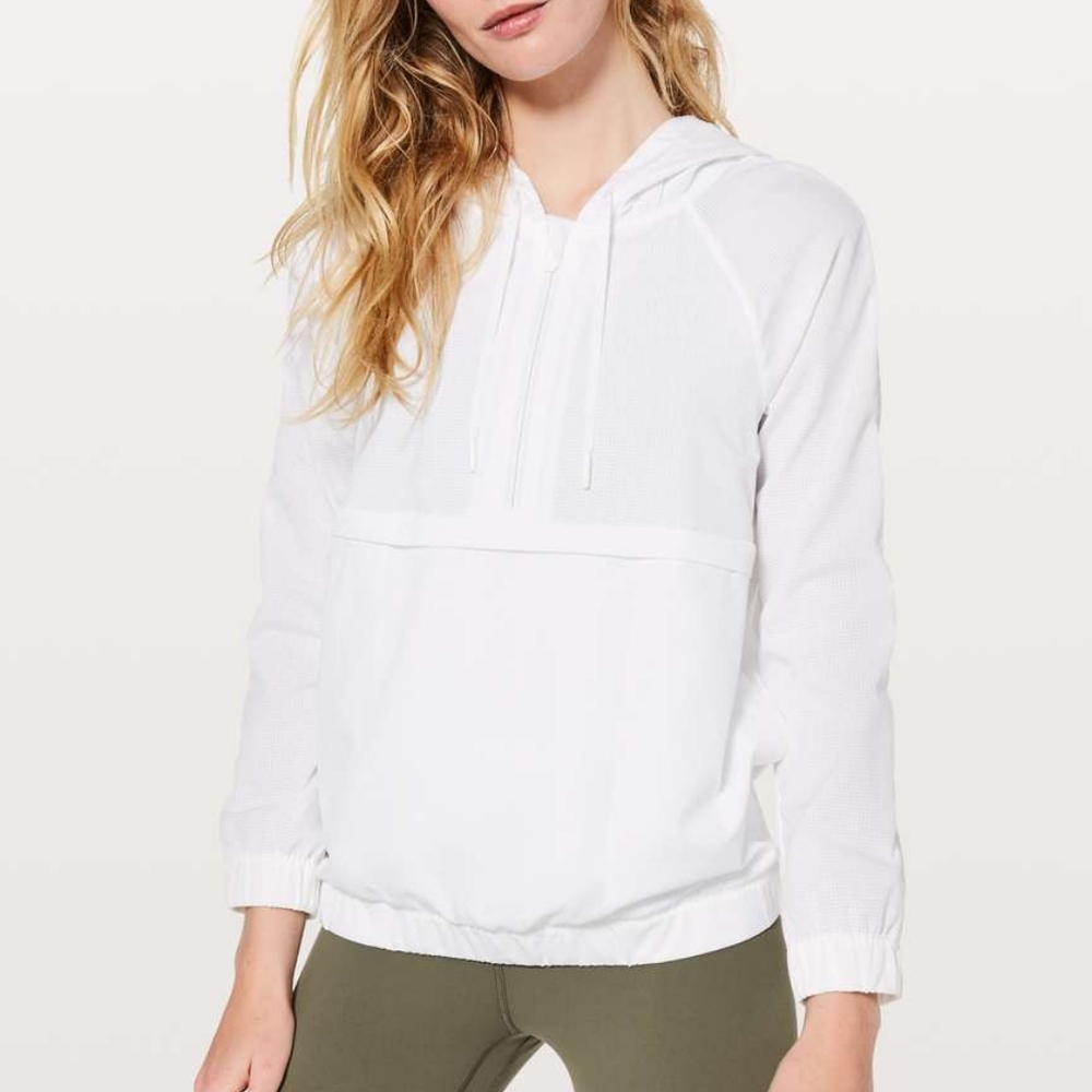 Lululemon Pack Light 1/2 Zip Pullover White Size 4